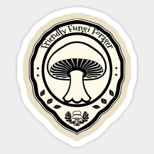 Friendly Fungi Forager Sticker